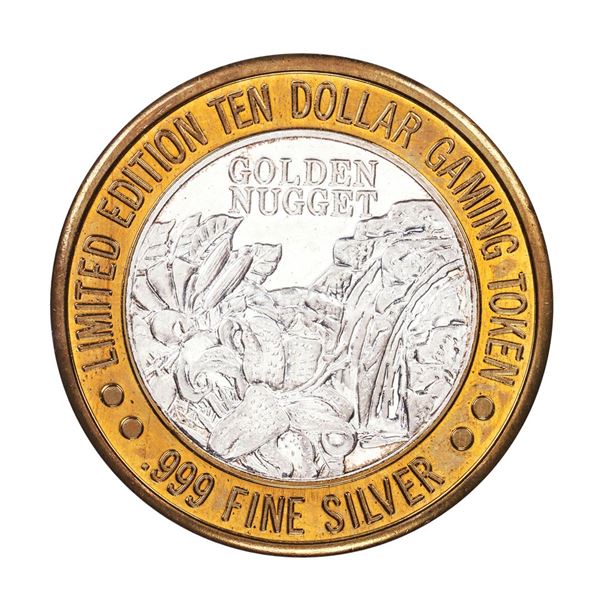 .999 Silver Golden Nugget Las Vegas $10 Limited Edition Casino Gaming Token