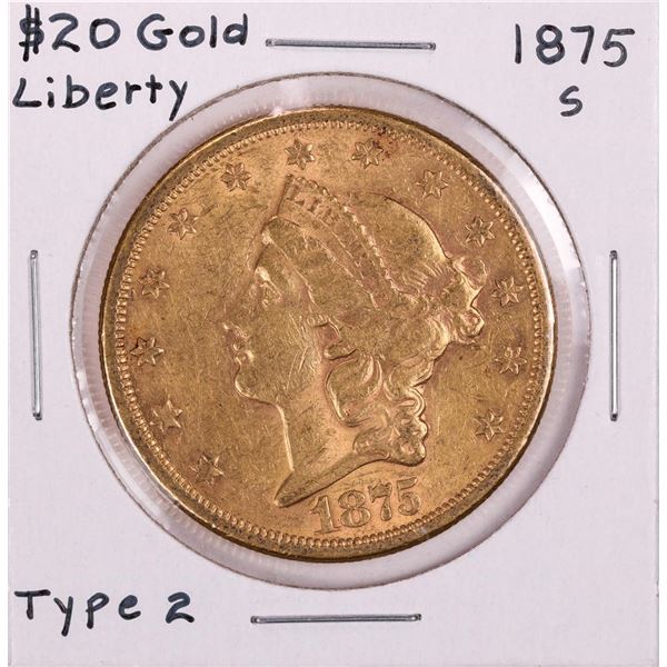 1875-S $20 Liberty Head Double Eagle Gold Coin