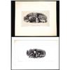 Image 1 : Lot of (2) 1800's Vignette from Original Proof Plates