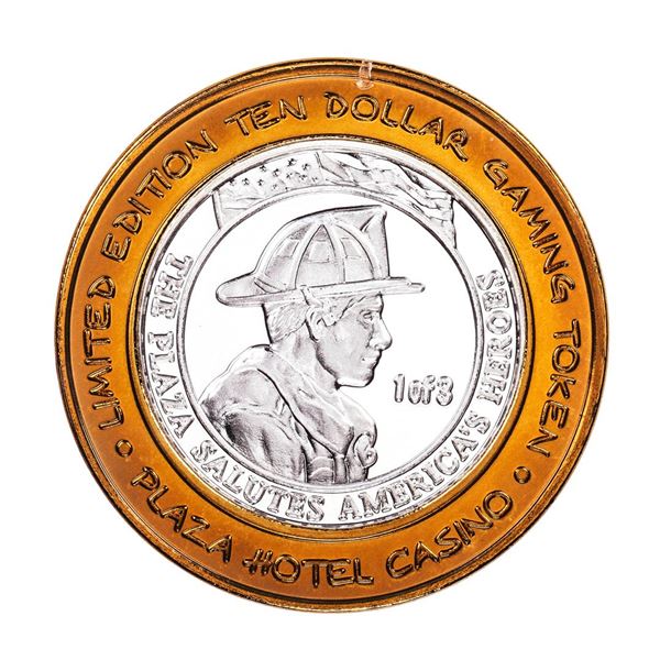 .999 Silver Plaza Hotel & Casino Las Vegas, NV $10 Limited Edition Gaming Token
