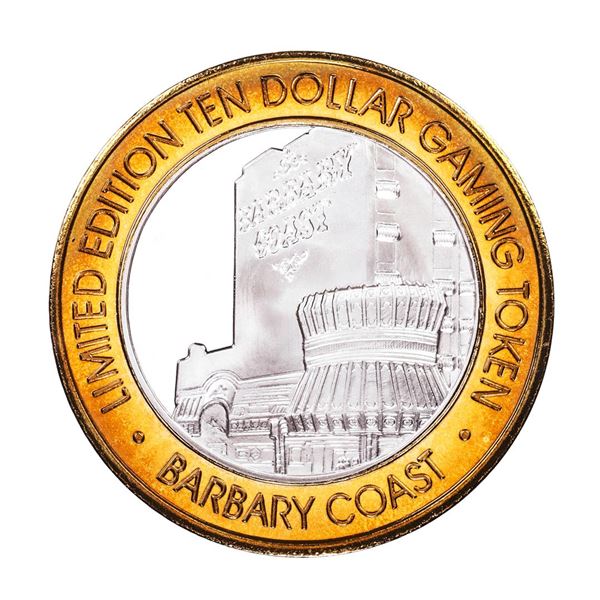 .999 Silver Barbary Coast Las Vegas, Nevada $10 Casino Limited Edition Gaming Token