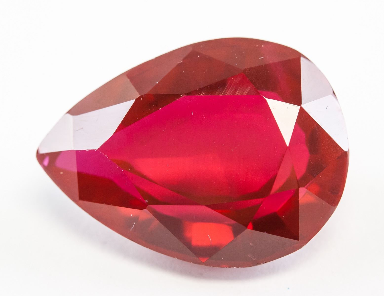 25.20ct Pear Cut Red Natural Ruby GGL