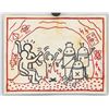 Image 2 : American Mixed Media on Paper Signed K. Haring