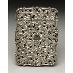 A Victorian Silver Calling Card Case