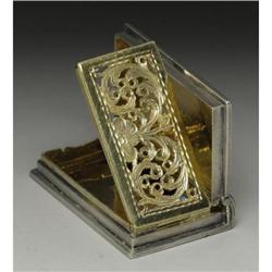 A George III Book Form Silver Vinaigrette 
