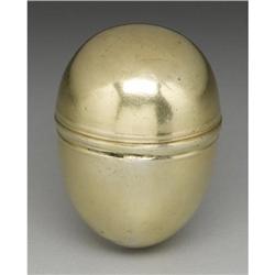 A Silver Gilt Egg Shape Vinaigrette 