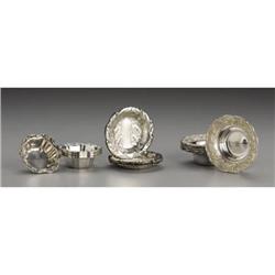 A Group of Eighteen American Silver Nut Dishes 