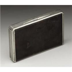 A Continental Tortoiseshell and Silver Case 