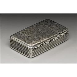 A Victorian Silver Two Compartment Snuff Box 