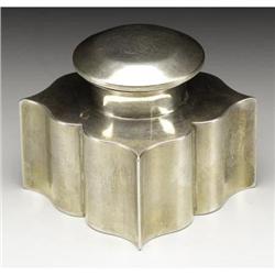 An English Silver Inkwell 