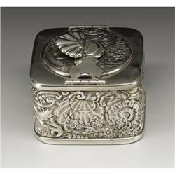 An American Silver Travelling Inkwell 