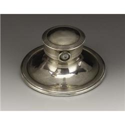 An English Silver Inwell with Clock 