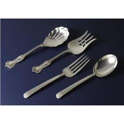 Two Sets of American Silver Serving Pieces 