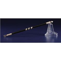 A German Ebony and Silver Presentation Baton 