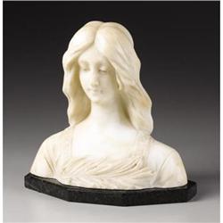 An Italian Marble Bust of a Young Wman, D. Belli 