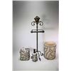 Image 2 : Selection of modern home decor items including bathroom accessories, two framed and two antiqued fin