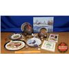 Image 1 : Box Lot: Variety of Bird Ornaments, Books, Plates & Painting