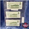 Image 2 : Canada $1 Bills 1973 (3 Sequential) : Crow/Bouey #AMP0004768-4769-4770