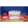 Image 1 : Vintage Pop Bottles & Canada Dry Wooden Crate (13"H x 18"W x 12"D)