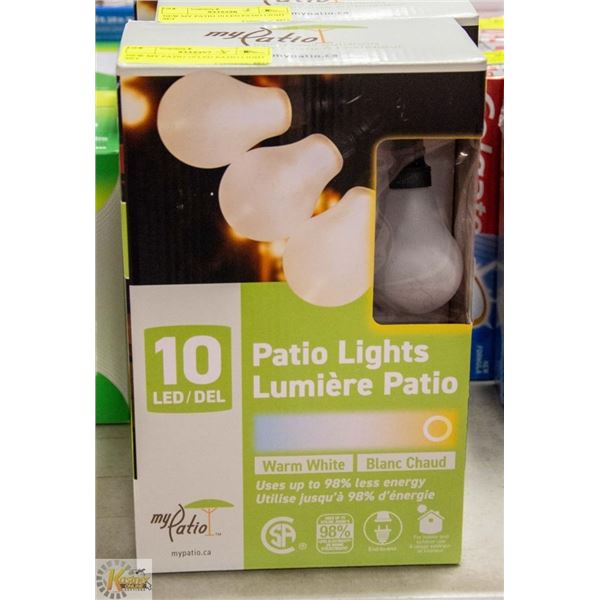 NEW MY PATIO 10 LED PATIO LIGHTS SET