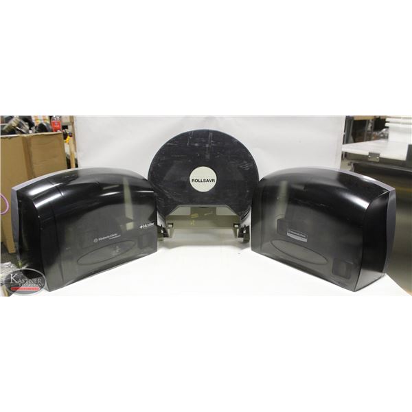 2 KIMBERLY CLARK BLACK TISSUE DISPENSERS