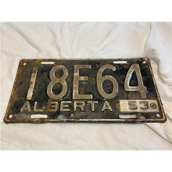 Alberta 53 licence plate