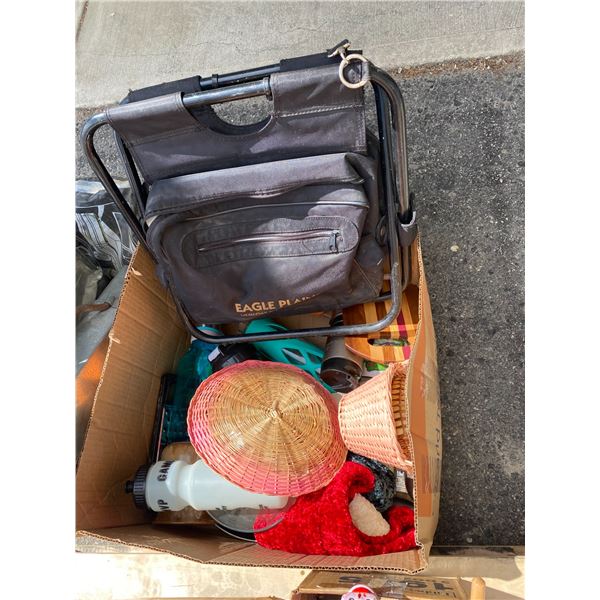 Box stool bag, and other items