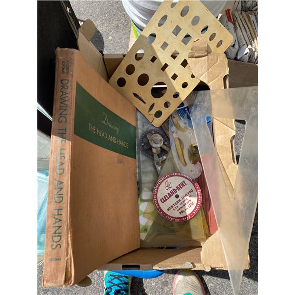 Measuring and drawing items and book