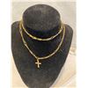 Image 1 : Necklace and pendant stamped 10k and 14k