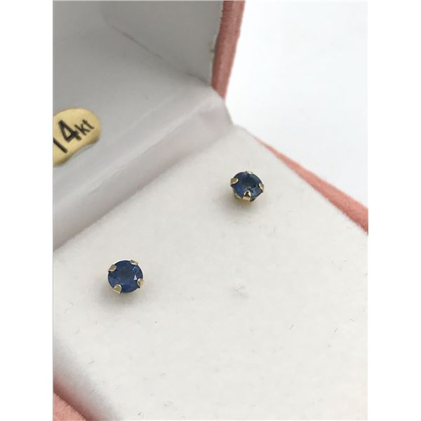 14 K earrings