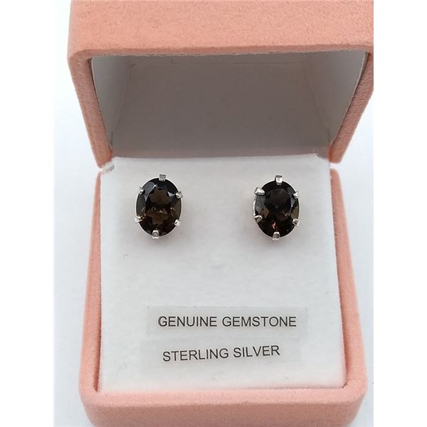 Genuine Gemstone sterling silver earrings with certificate