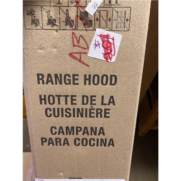 New range hood white in Color