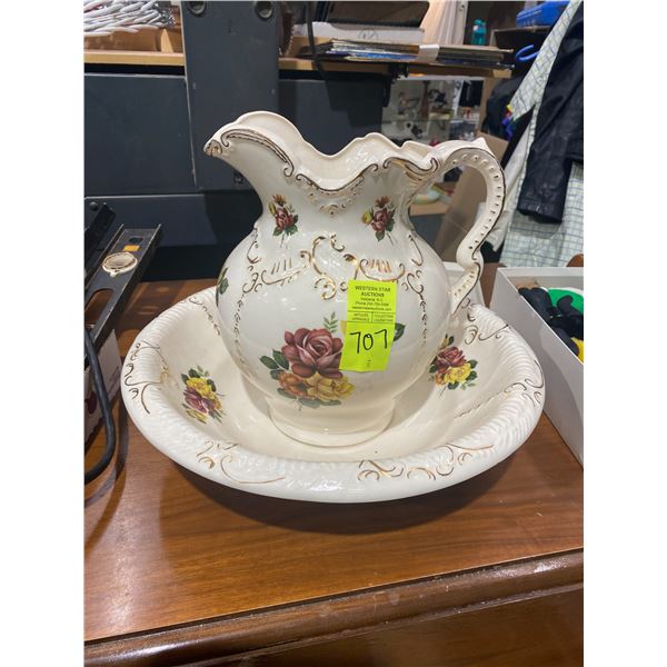 Pitcher and bowl