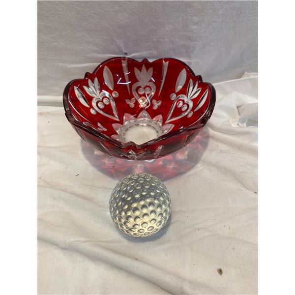 Beautiful smaller bowl and glass ball