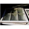 Image 2 : LOT OF 6 WOOD FRAMED WINDOWS - MISSING 3 PANELS WITH REPLACEMENT GLASS