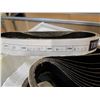 Image 5 : 4 trays of new sanding belts - various lengths including 1 1/8 x 21 inches, others are 3 to 3 1/2 in