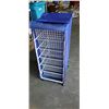 Image 1 : Rolling metal 6 tray rack with cover