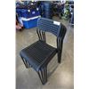 Image 1 : 4 Black metal stacking patio chairs