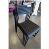 Image 2 : 4 Black metal stacking patio chairs