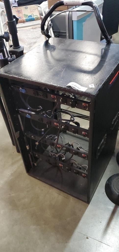 AV COMPONENT RACK MOUNT STAND WITH CONNECTOR PLATES AND SPACERS