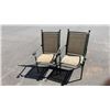 Image 1 : 6 GREEN METAL PATIO CHAIRS