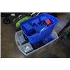 Image 1 : Large tote of various sizes parts bins
