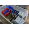 Image 6 : Large tote of various sizes parts bins