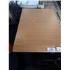 Image 2 : WOOD TOP 3 DRAWER BLACK METAL FILING CABINET - LOCKED NO KEY AND ROLLING CORNER STAND