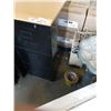 Image 3 : WOOD TOP 3 DRAWER BLACK METAL FILING CABINET - LOCKED NO KEY AND ROLLING CORNER STAND