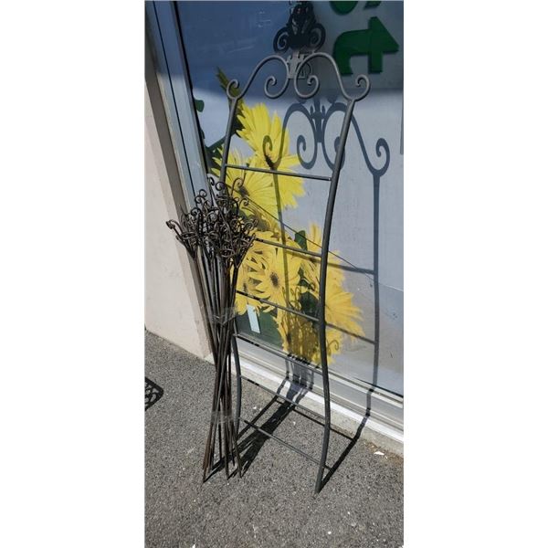 Decorative metal trussell Stand and garden stake candle holders