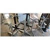 Image 2 : Lot of pub height Double pedestal tables and basis