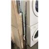 Image 1 : Lot of three fishing rods one repaired, one needing repair and 1 is rough