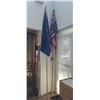 Image 1 : 2 American flags with 9' Poles