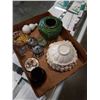 Image 3 : Art glass gold flake paperweight and other collectibles